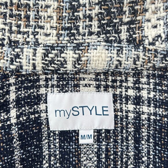 My Style preppy classic tweed plaid jacket – Women size Medium - Picture 8 of 10